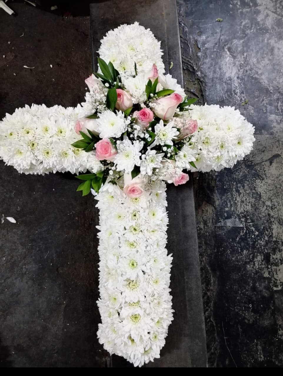 Cross Floral Arrangement & Funeral Tributes